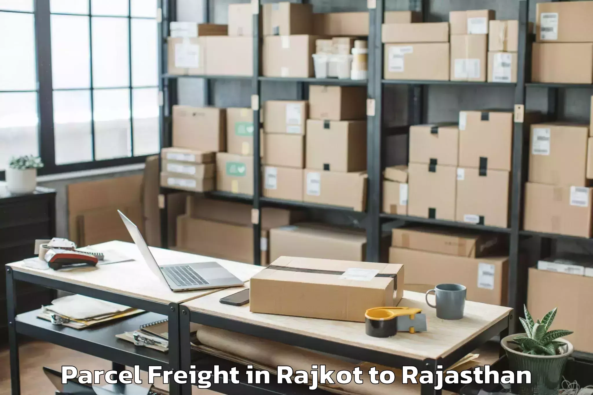 Easy Rajkot to Vallabhnagar Parcel Freight Booking